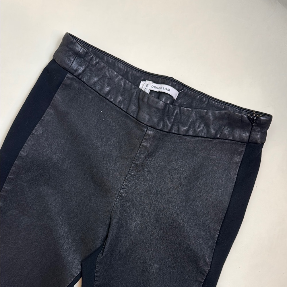 10 Crosby Derek Lam Black Leather Pants Sleek Minimalist Design